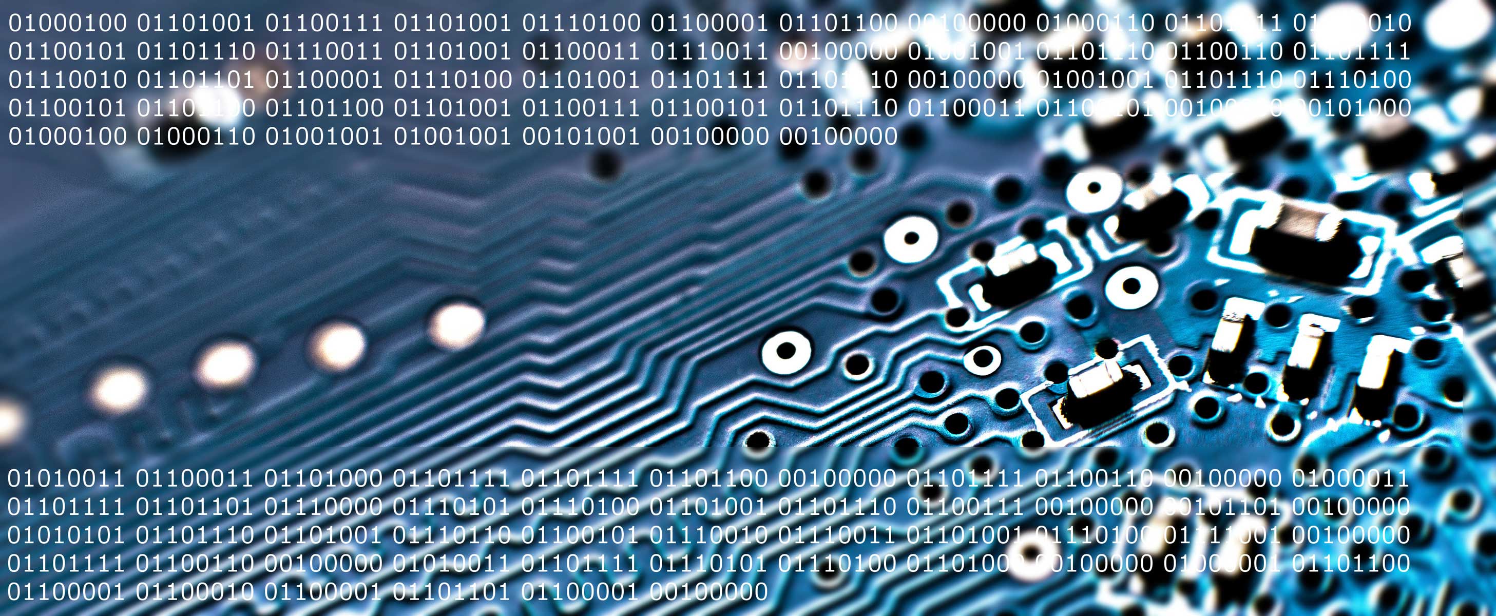 circuit board with binary code