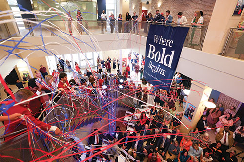 The University of South Alabama launched its largest comprehensive campaign ever, Where Bold Begins, with supporters at the Student Center on April 23.