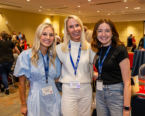 Camille Bonura and two other women at SGA & Jaguar Productions Reunion.