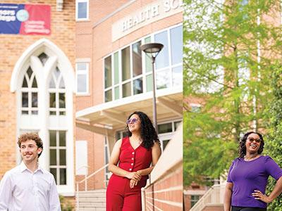 Three students that received the Flagship Leaders Scholarship