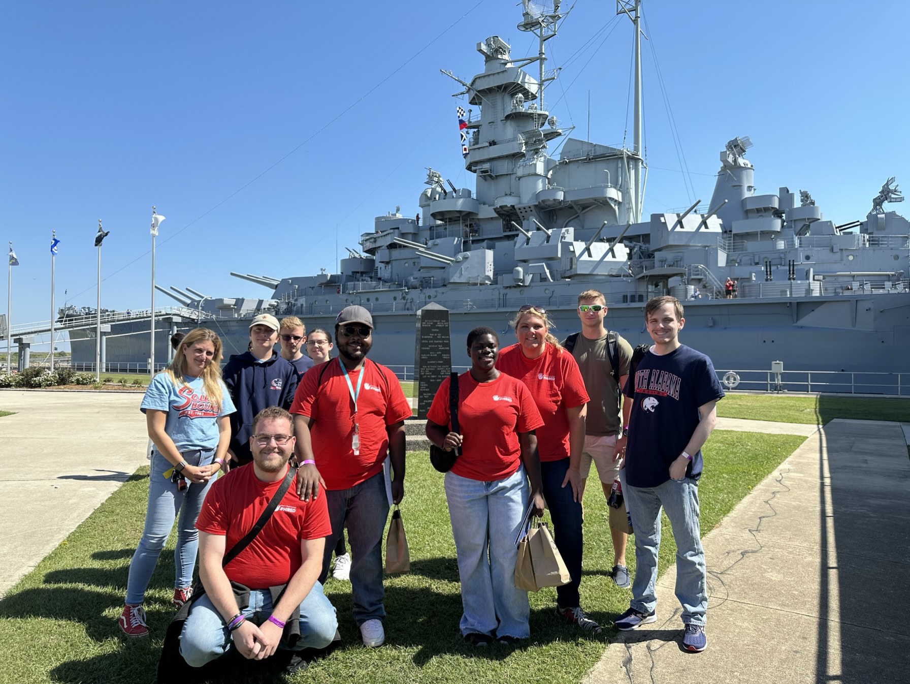 U.S.S. Alabama Group photo from the Your Career, Your City trip to the U.S.S. Alabama Battleship