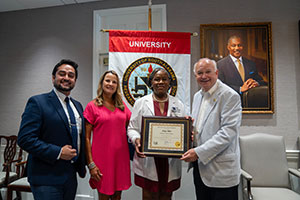 Josalyn Lofton, Registered Nurse, and Clinical Specialist at University Hospital, have been selected as the USA Health Systems Employee of the Quarter for the second quarter of 2026.