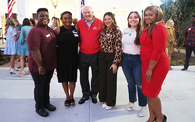 Student Organization leaders with President Bonner.