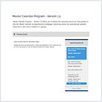 Master Calendar Program - Version 1.3