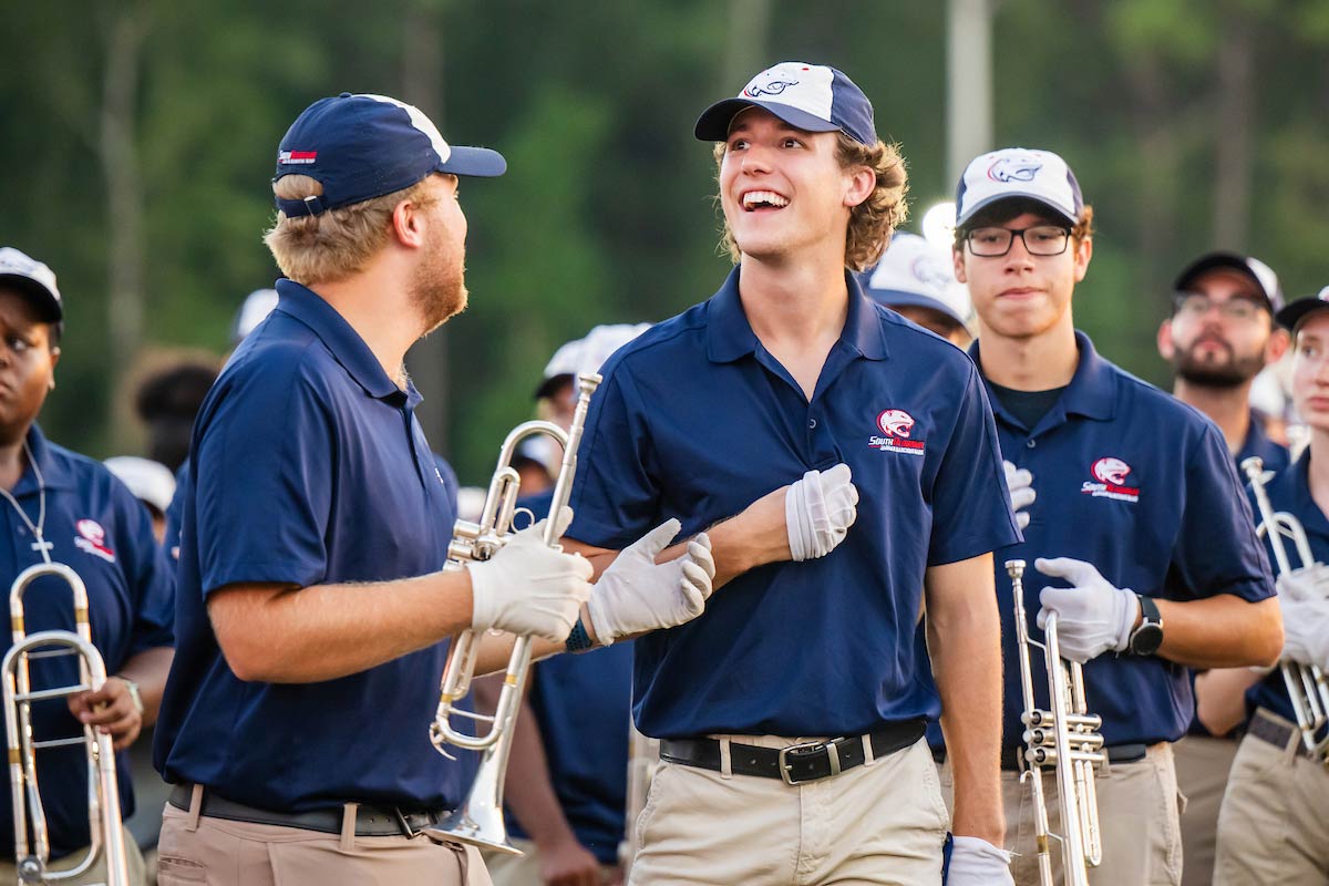 Jaguar Marching Band trumpet section Jaguar Marching Band trumpet section